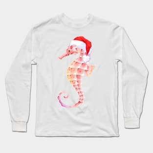 Santa Seahorse Long Sleeve T-Shirt
